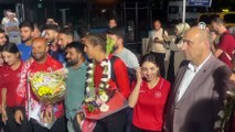 ERZURUM - Avrupa şampiyonu milli atlet Dilek Koçak, memleketinde coşkuyla karşılandı