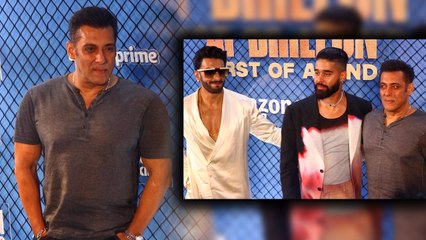 Salman Khan and Ranveer Singh Pose Together at Blue Carpet AP Dhillon First of Kind Premier