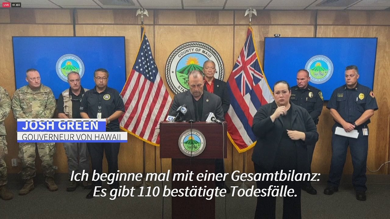 Hawaii: Zahl der Toten durch Brände steigt auf 110