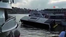 Eminönü'nde denize düşen otobüse ne oldu? (VİDEO) Eminönü otobüsün denize düşme anı!