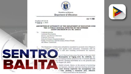 DepEd, pangangasiwaan muna ang 14 na paaralan na apektado ng territorial issue ng Makati at Taguig