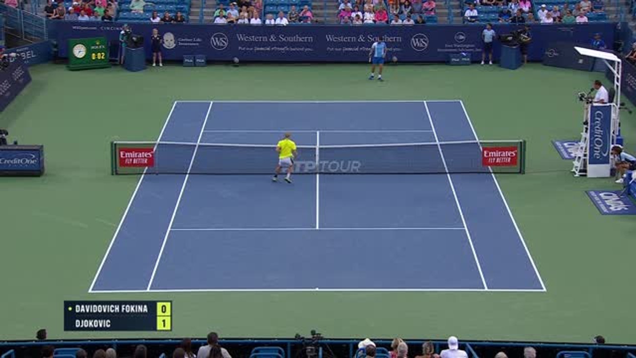 Cincinnati - Djokovic profite de l'abandon de Davidovich Fokina pour rejoindre les huitièmes de finale