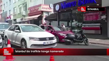 İstanbul’da trafikte kavga kamerada