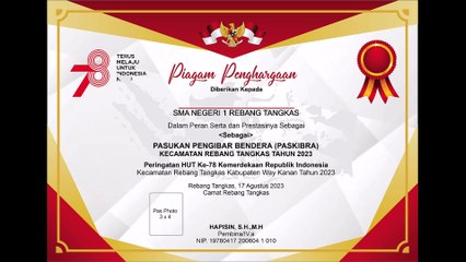 PIAGAM PASKIBRA HUT RI KE 78 TAHUN 2023 Versi 2