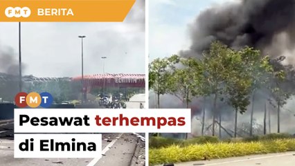 TERKINI: Pesawat terhempas di Elmina, Shah Alam