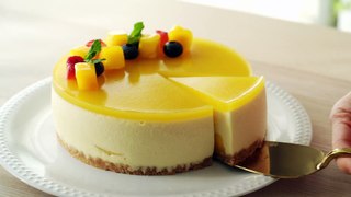 Easy No Bake Mango Cheesecake