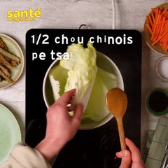 Rouleaux de chou chinois au maquereau fumé