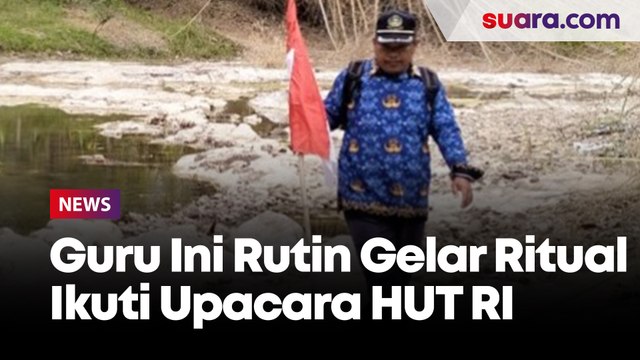 Terinspirasi Gerilya Jenderal Sudirman, Guru di Semin Gunungkidul Ini Rutin Gelar Ritual Jalan Kaki Ikuti Upacara HUT RI