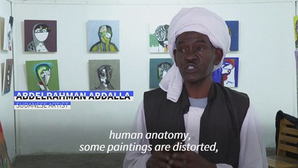 Sudanese artist paints war time emotions to protest Sudan's war