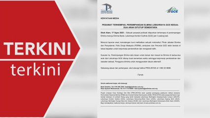 [TERKINI] Persimpangan Elmina Lebuhraya GCE kedua-dua arah ditutup sementara