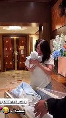 شيماء علي تبكي في أول لقاء لابن أخوها عقيل