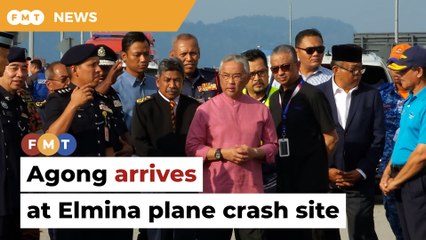 Agong arrives at Elmina plane crash site