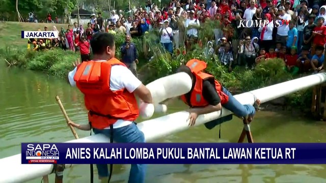 Anies Ikut Meriahkan HUT RI di Komplek Rumah, Kalah Lomba Pukul Bantal Lawan Pak RT