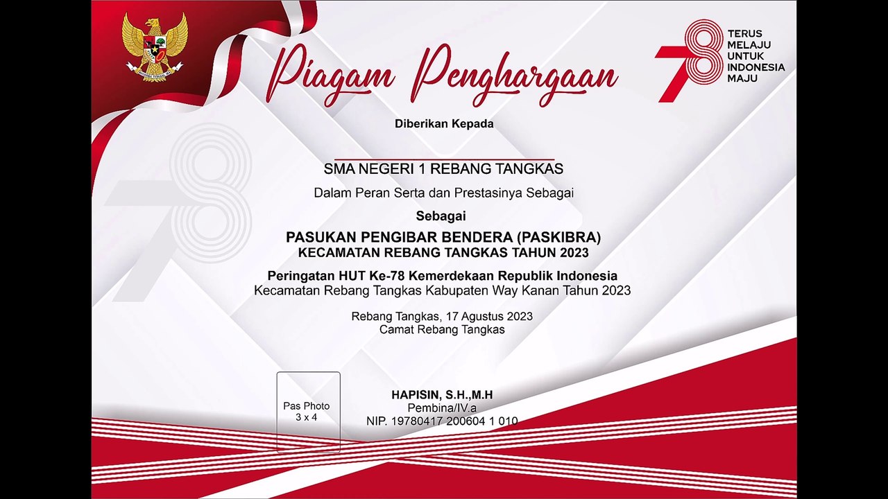PIAGAM PASKIBRA HUT RI KE 78 TAHUN 2023 Versi 6