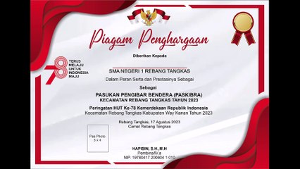 PIAGAM PASKIBRA HUT RI KE 78 TAHUN 2023 Versi 7