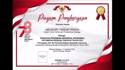 PIAGAM PASKIBRA HUT RI KE 78 TAHUN 2023 Versi 8