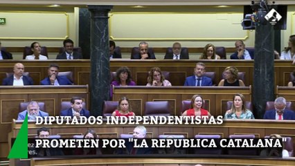 Diputados independentistas prometen por "la republica catalana"