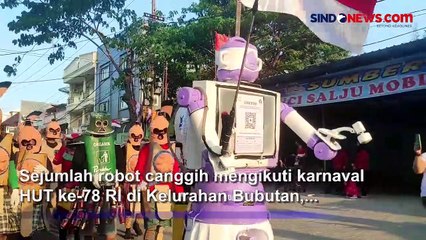 Dibekali Fitur  Canggih, Robot Ikut Karnaval HUT ke-78 RI di Surabaya