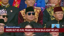 Hadiri HUT ke-78 RI, Menhan Prabowo Pakai Baju Adat Melayu