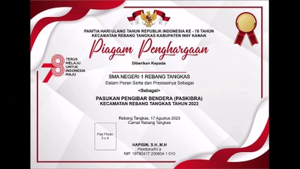 PIAGAM PASKIBRA HUT RI KE 78 TAHUN 2023 Versi 9