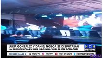 La correísta Luisa González lidera las elecciones en Ecuador y se encamina a un balotaje con Daniel Noboa