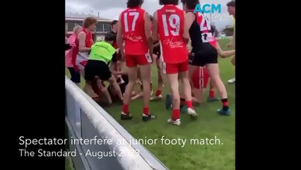 Spector interferes in junior footy clash