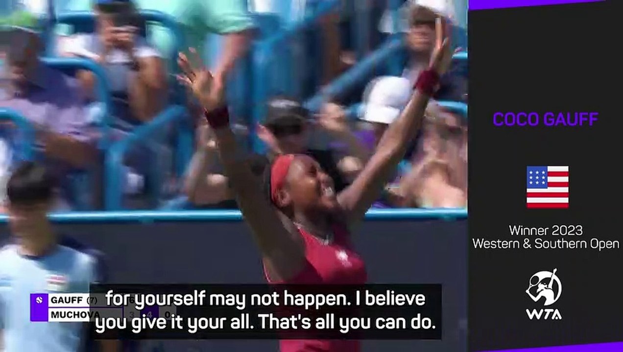 Gauff takes career lessons from Cincinnati win