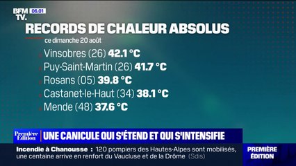 42,1°C en Isère, 39,8°C dans les Hautes-Alpes... Des records de chaleur ont été battus ce dimanche