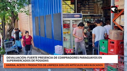 Devaluación: fuerte presencia de compradores paraguayos en supermercados de posadas
