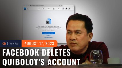 Apollo Quiboloy’s official Facebook page deleted, Instagram account unavailable