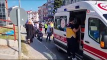 Sinop'ta motosiklet sürücüsü direksiyonu çevirerek kaza yapmaktan kurtuldu