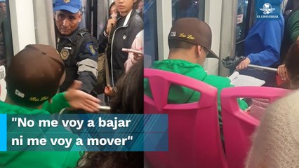 "Vámonos al MP": hombre se resiste a bajar de zona exclusiva para mujeres del Metrobús