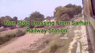 Rehman Baba Express 47UP 1st Day after Flood train crossing Sarhari Railway Station