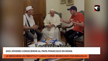 Dos jóvenes conocieron al Papa Francisco en Roma