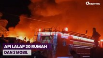 20 Rumah dan 3 Mobil Terbakar Hebat, 3 Orang Luka di Mamuju