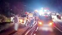 Acidente entre três carros deixa vários feridos na BR-369 em Corbélia