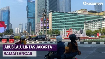 Ruas Jalan di Jakarta Ramai Lancar Usai Perayaan HUT ke-78 RI