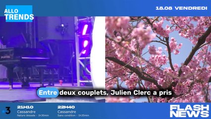 OK. "Julien Clerc rend un hommage poignant à Gérard Leclerc, disparu tragiquement dans un accident, à travers une chanson d'amour bouleversante (vidéo)"