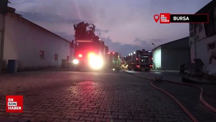 Bursa’da korkutan fabrika yangını