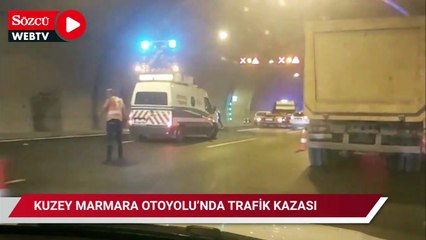 Download Video: Kuzey Marmara Otoyolu Cebeci Tüneli Hasdal yönünde kaza