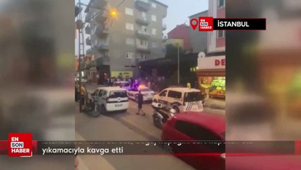 İstanbul'da kadın sürücü, bagaj kapağını sert kapatan oto yıkamacıyla kavga etti