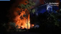 Paura a San Marino: maxi incendio devasta casa