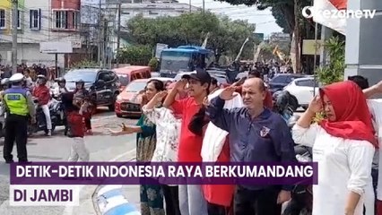 Indonesia Raya Berkumandang, 2 Pengamen Ikut Hormat di Simpang Empat Jambi