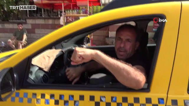 Fatih’te değişim saati bahanesiyle müşteri almayan taksici kamerada