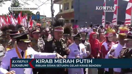 Ribuan Siswa Setukpa Gelar Kirab Bendera Merah Putih
