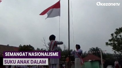 Senangnya Suku Anak Dalam di Jambi jadi Petugas Upacara Bendera