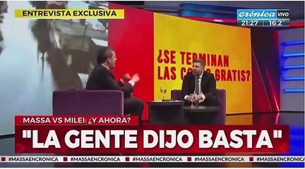 Sergio Massa subió a Javier Milei al ring