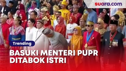 Usil ke Erick Thohir saat Pengibaran Bendera, Basuki Menteri PUPR Ditabok Istri: Nah Loh Diomelin