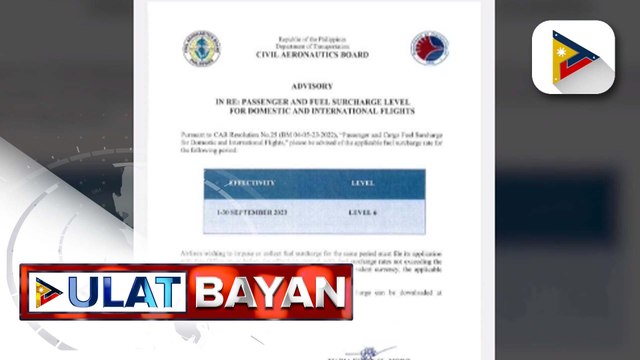 Pamasahe sa eroplano, asahang tataas sa Setyembre dahil sa mas mataas na fuel surcharge