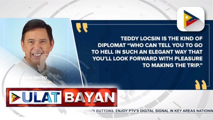 Pagtatalaga kay dating DFA Sec. Locsin bilang Special Envoy to China for Special Concerns, pinuri